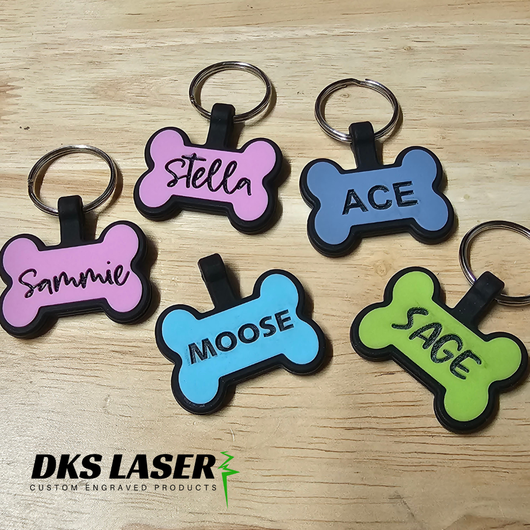 Silicone Dog Tags - Name & Number