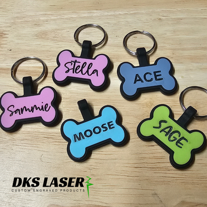 Silicone Dog Tags - Name & Number