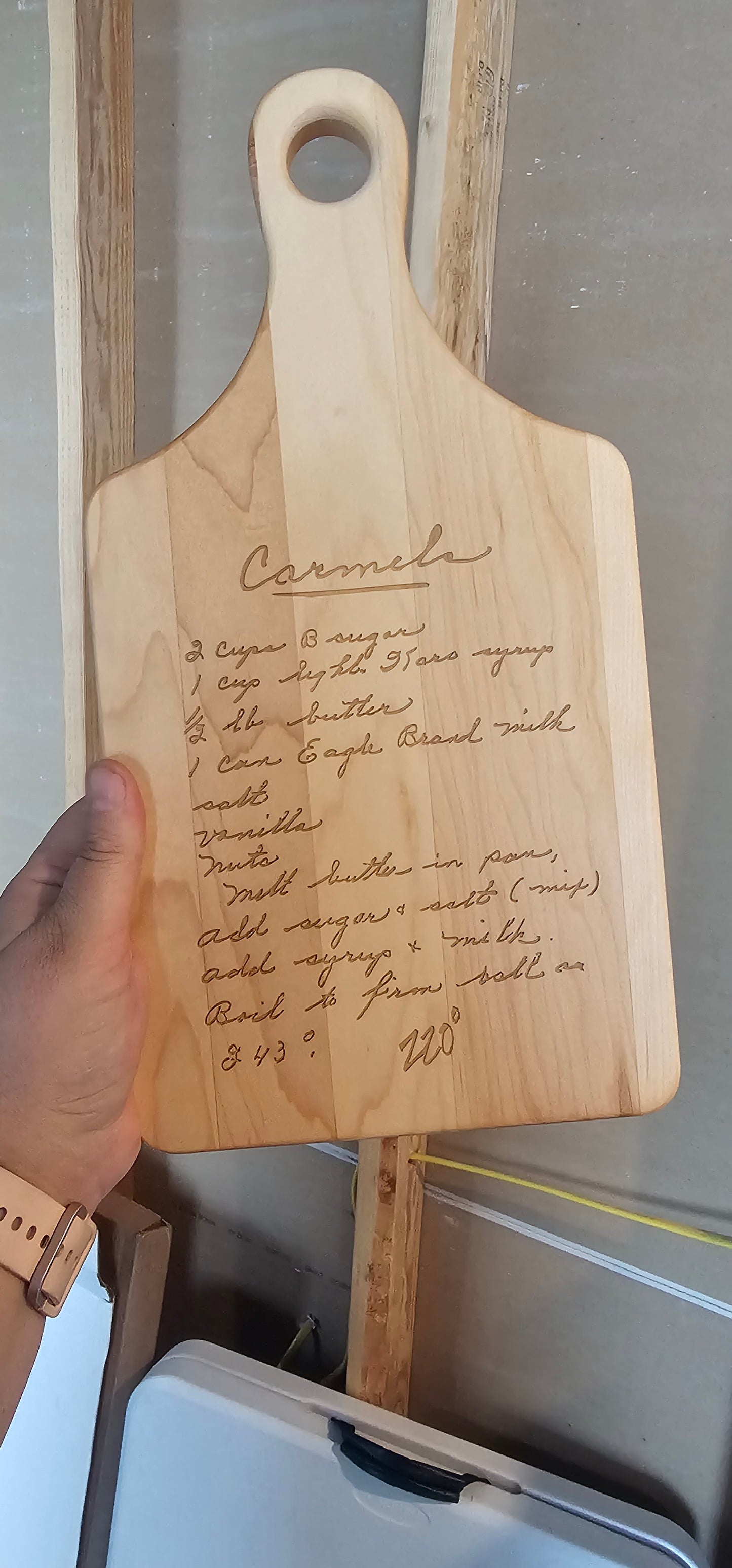 Recipe Cutting Board